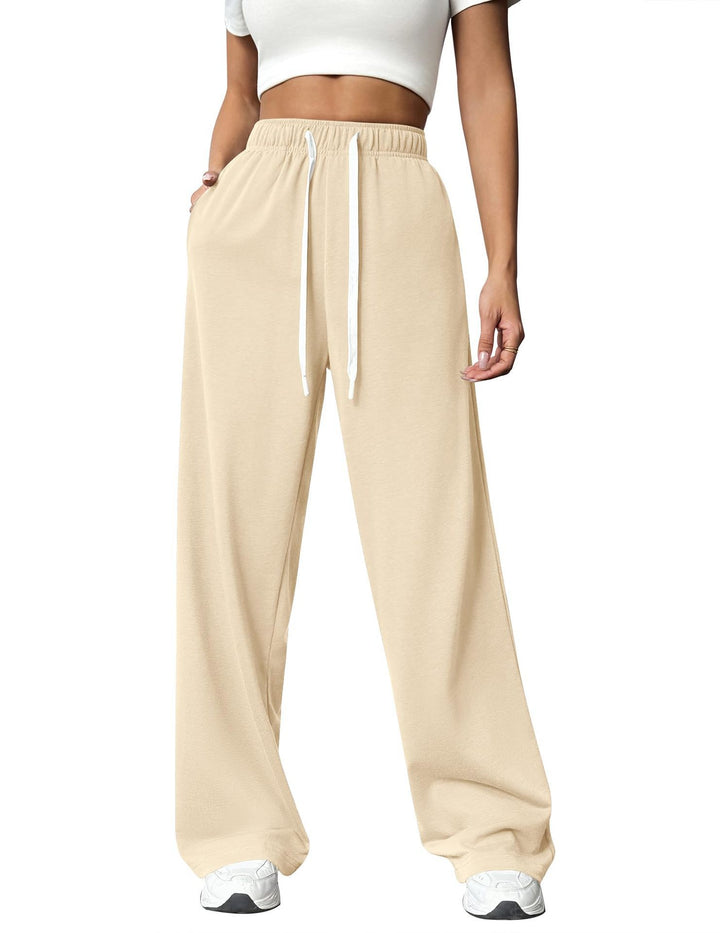 Women Comfortable Loose-Fitting Leisure Pants with Elastic Waist Lisslune