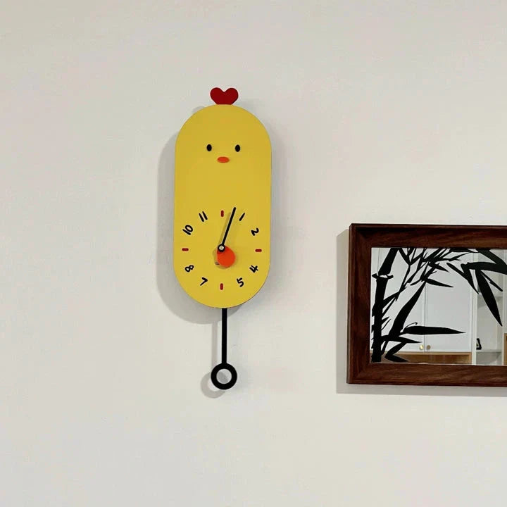 Lisslune | Cute Chicken Kids Room Silent Wall Clock