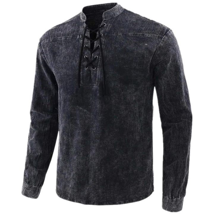 Men's casual shirt with lace closure Lisslune