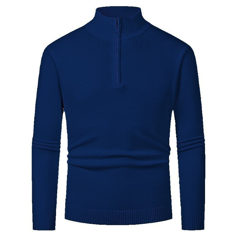 Men's elegant turtleneck sweater with full-length zipper Lisslune