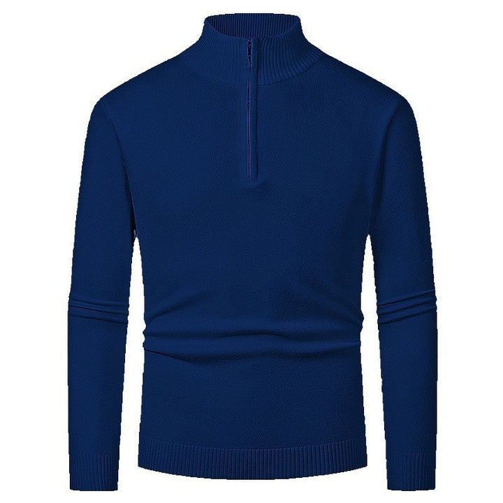 Men's elegant turtleneck sweater with full-length zipper Lisslune