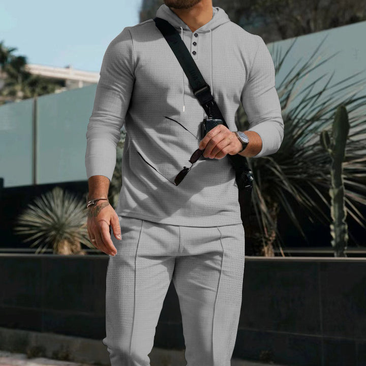 Men's sporty hoodie with practical zipper Lisslune