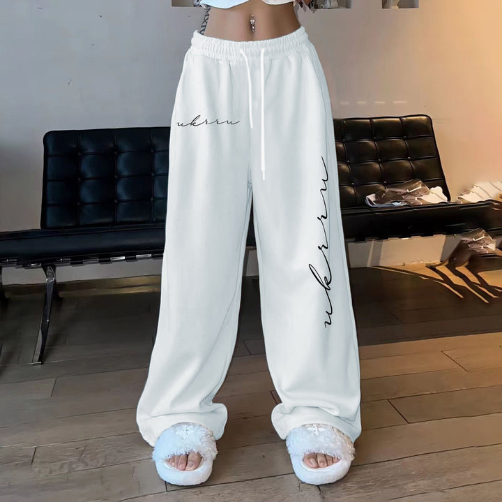 Women's loose leisure pants with elastic waistband and side pockets Lisslune