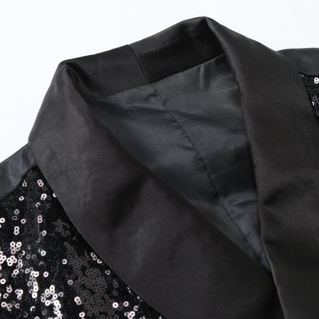 Men's elegant sequined waistcoat suit Lisslune