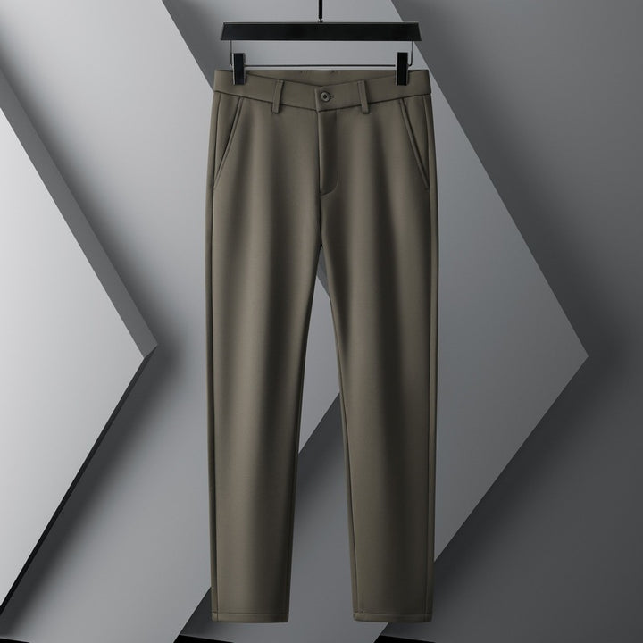 Men's modern chino pants with elastic waistband and side pockets Lisslune