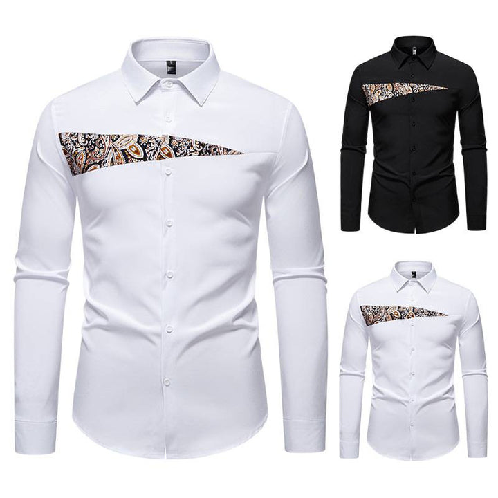 Men's Elegant Shirt with Unique Pattern and Modern Cut Lisslune
