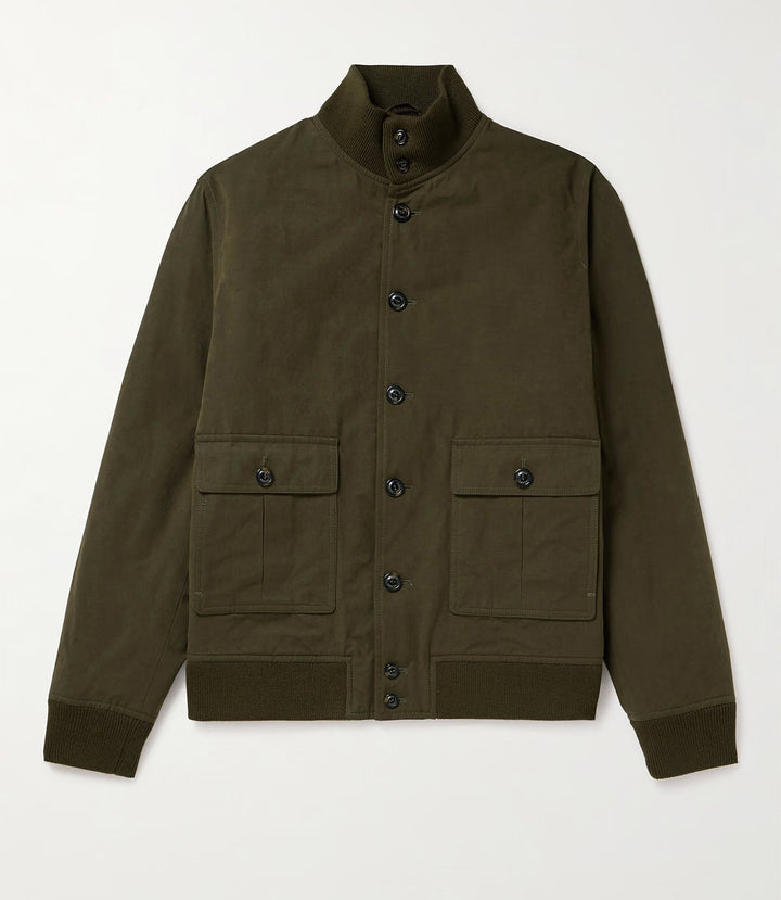 Men's elegant suede jacket with practical collar and patch pockets Lisslune