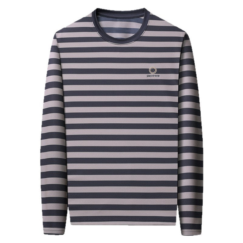 Men's Long Sleeve Shirt with Modern Stripe Pattern Lisslune