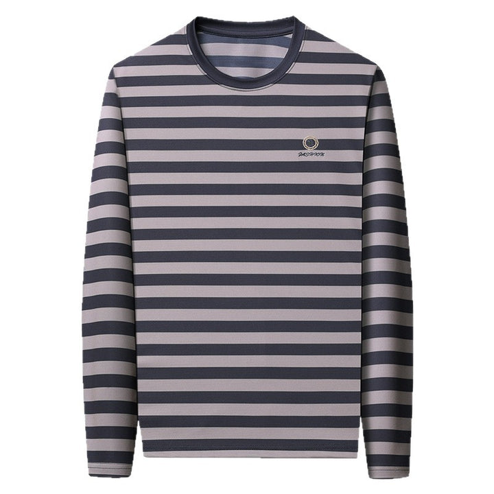 Men's Long Sleeve Shirt with Modern Stripe Pattern Lisslune