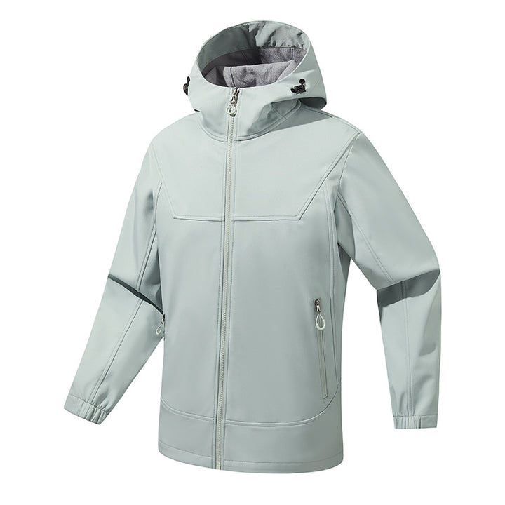 Men's Breathable Softshell Jacket with Adjustable Hood System Lisslune