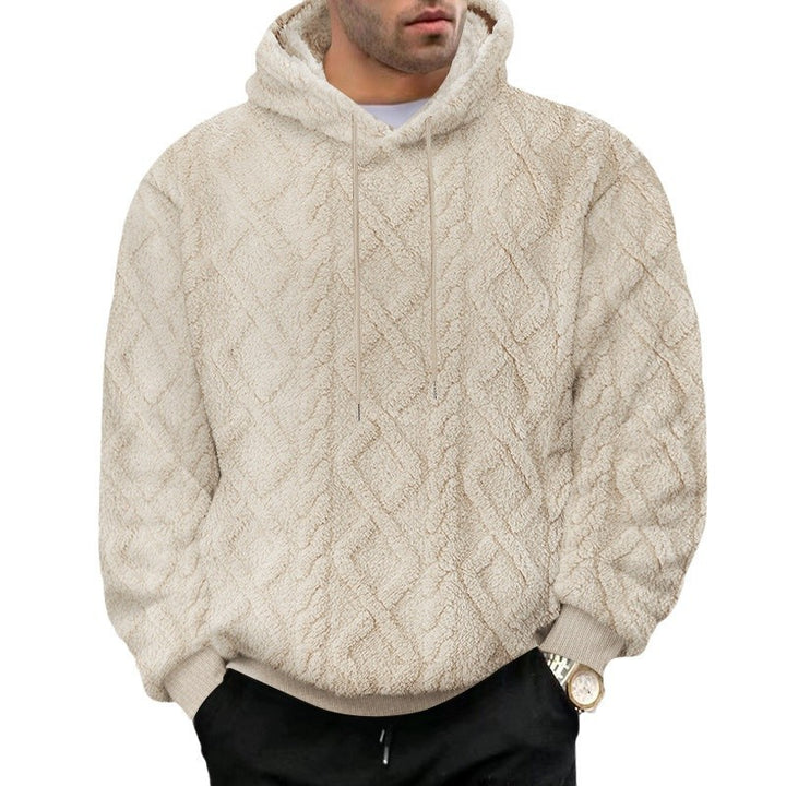Men's cozy hoodie with textured design and comfortable fit Lisslune