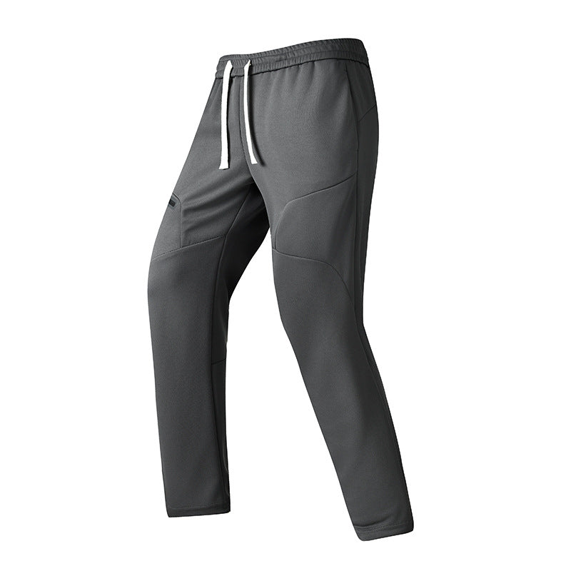 Men's Sporty Training Pants with Innovative Material Combination Lisslune