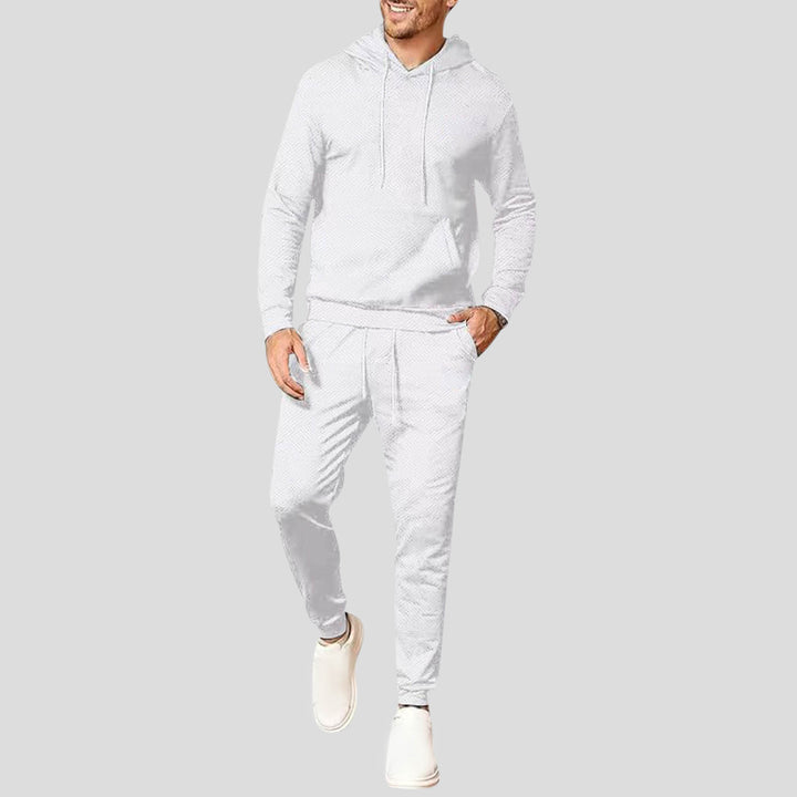 Men's sporty hoodie and jogging pants set with breathable materials Lisslune