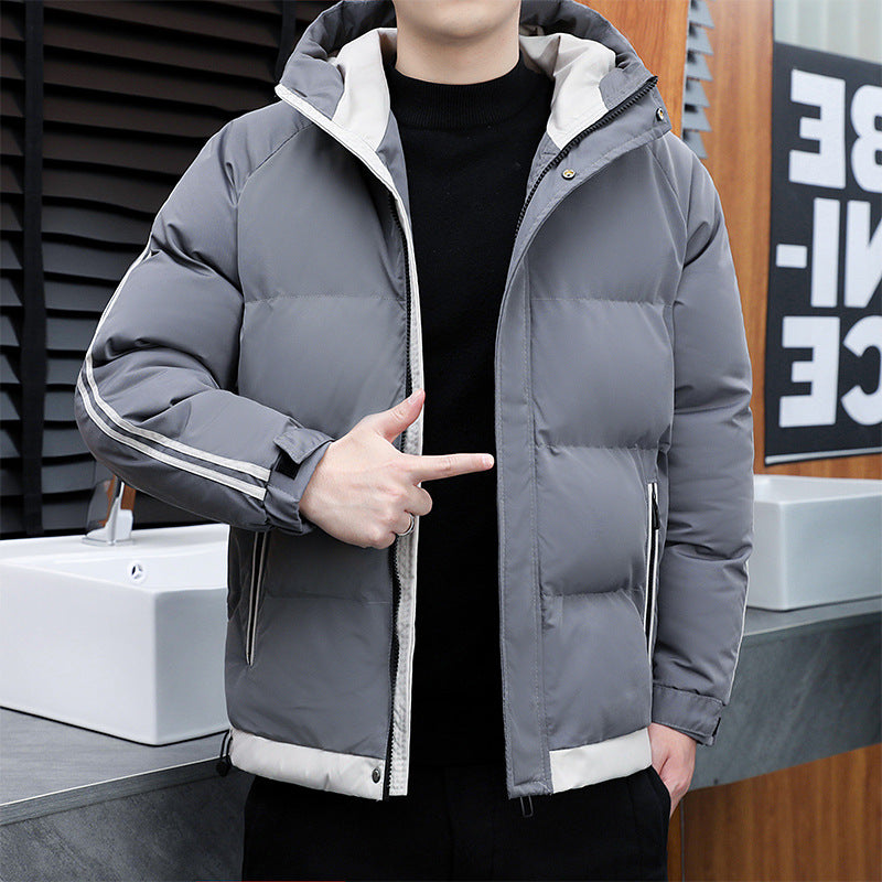 Men's Sporty Down Jacket with High Collar Lisslune