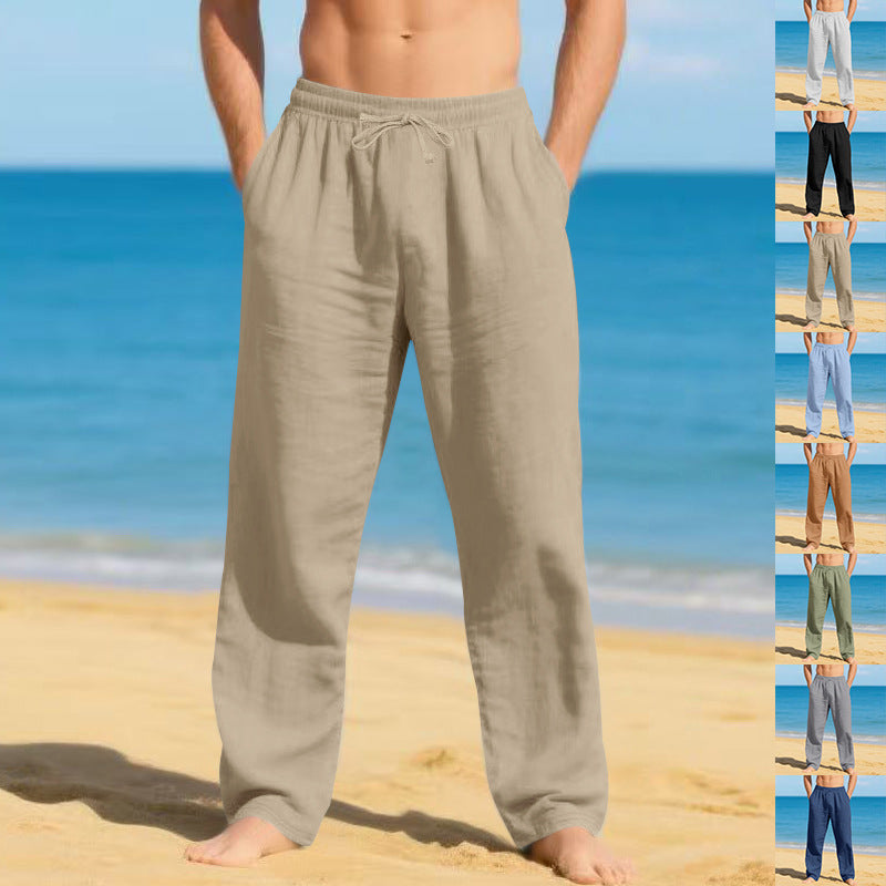 Men's lightweight beach pants with adjustable waistband Lisslune