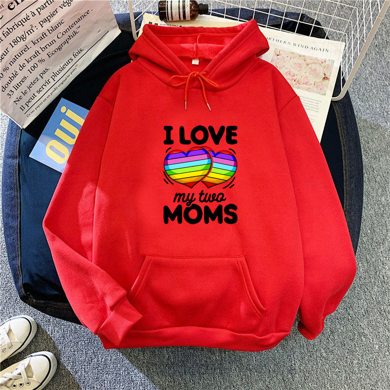 Women's hoodie with colorful heart design Lisslune
