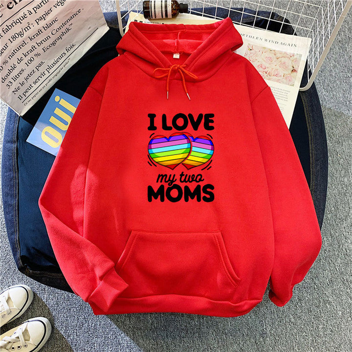 Women's hoodie with colorful heart design Lisslune