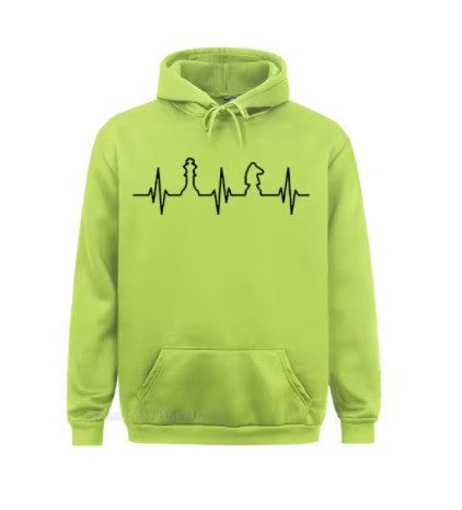 Women's Hoodie with Creative Chess Motif Lisslune