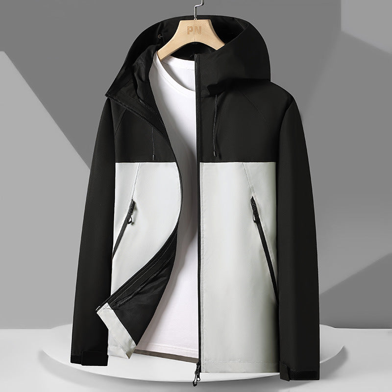 Men's Breathable Weather Jacket with Adjustable Hood Lisslune