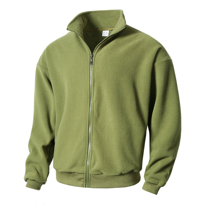 Men's fleece jacket with high collar and full zip Lisslune