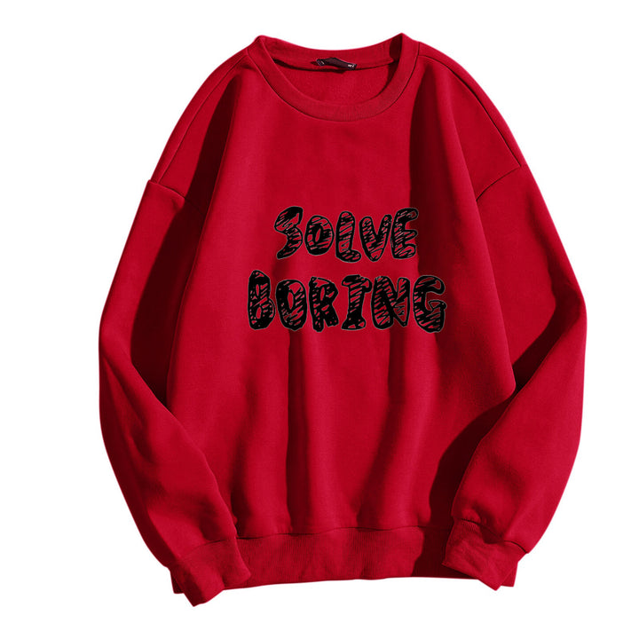 Women's casual sweatshirt with creative lettering Lisslune