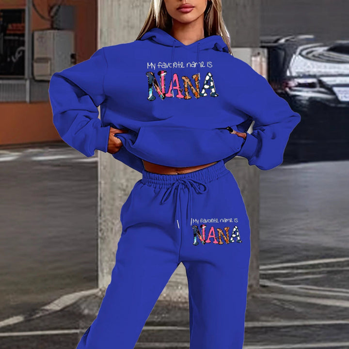 Women's tracksuit with creative lettering and comfortable fit Lisslune