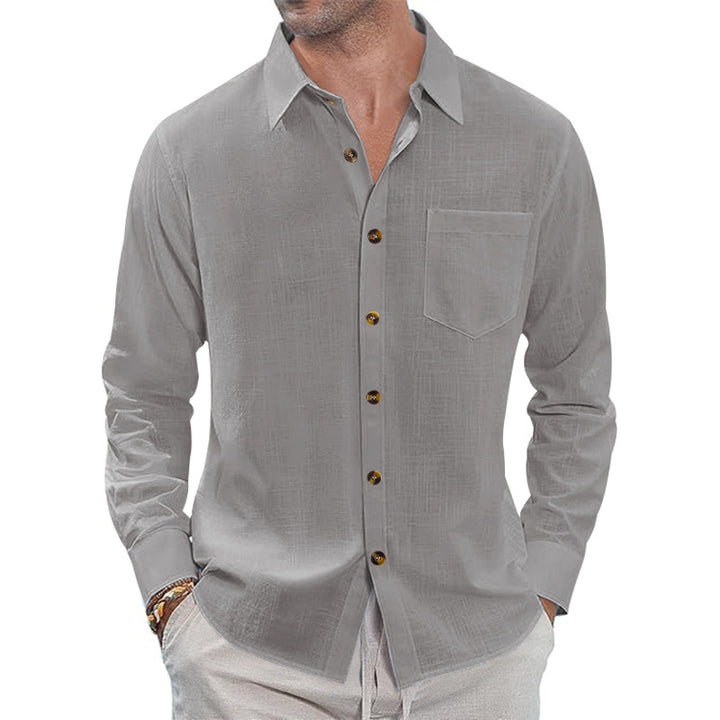 Men's Long Sleeve Shirt made of breathable cotton Lisslune