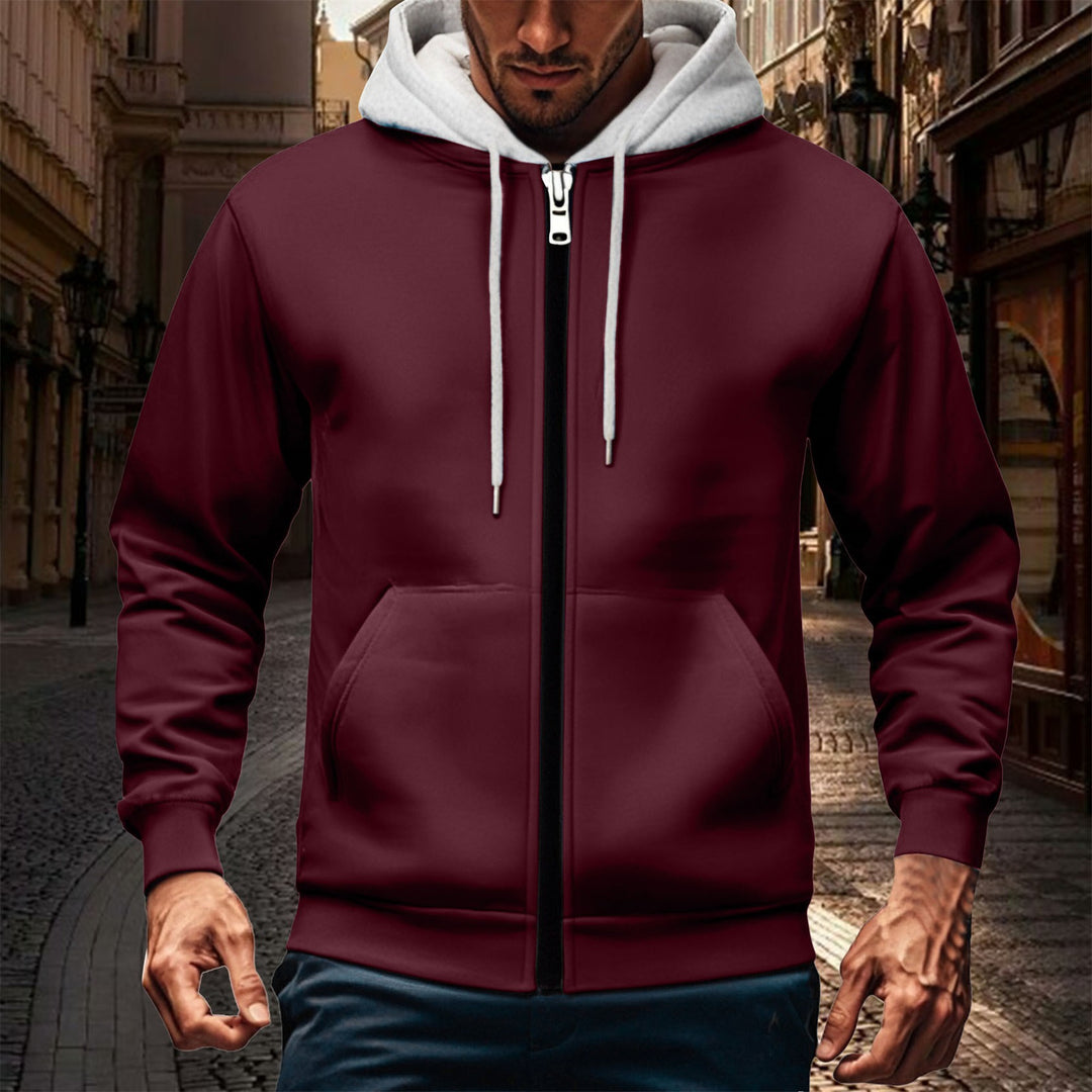 Men's Sporty Hoodie Jacket with Innovative Inner Lining Processing Lisslune