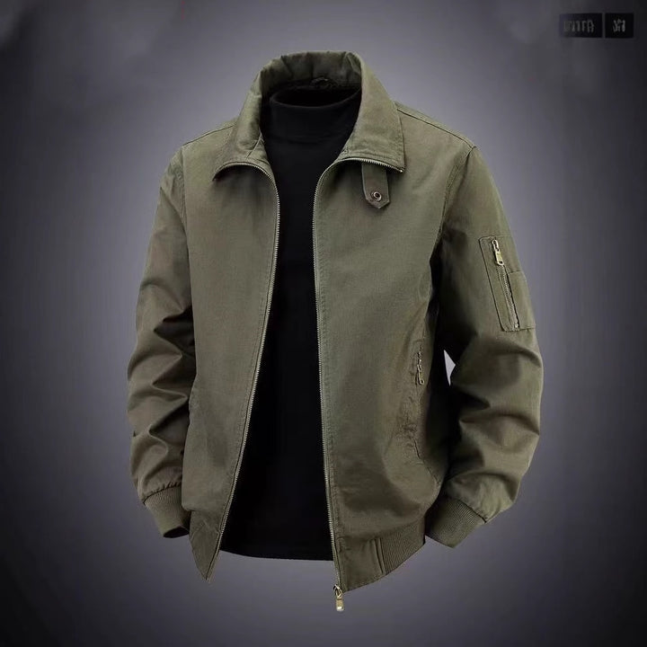 Men's Casual Utility Jacket with Zipper Lisslune