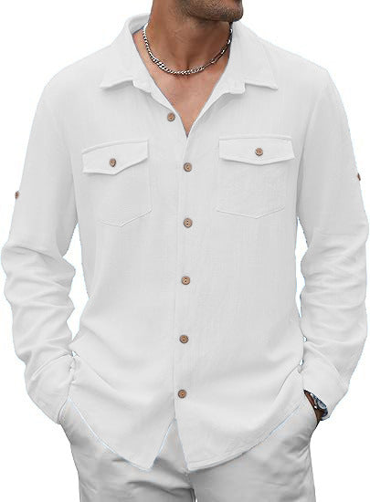 Men's classic casual shirt with two chest pockets Lisslune