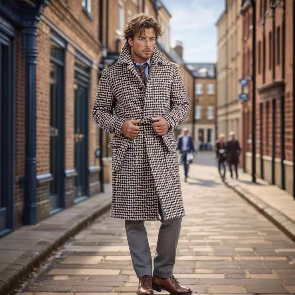 Men's classic checked coat Lisslune