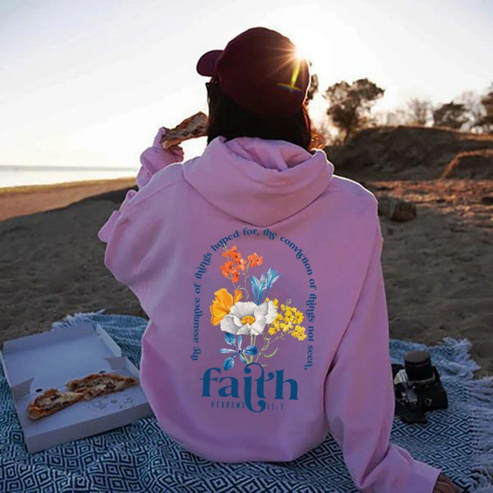 Women’s hoodie with floral lettering and inspiring design Lisslune