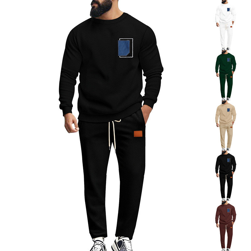 Men's Comfortable Leisure Suit with Fashionable Design and Practical Pockets Lisslune