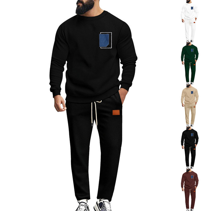 Men's Comfortable Leisure Suit with Fashionable Design and Practical Pockets Lisslune