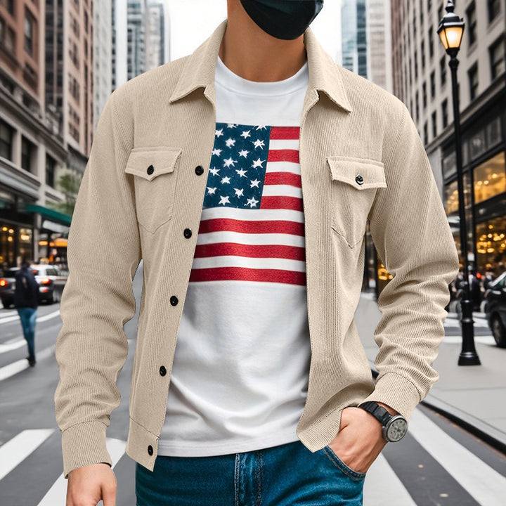 Men's casual shirt jacket in structured design Lisslune