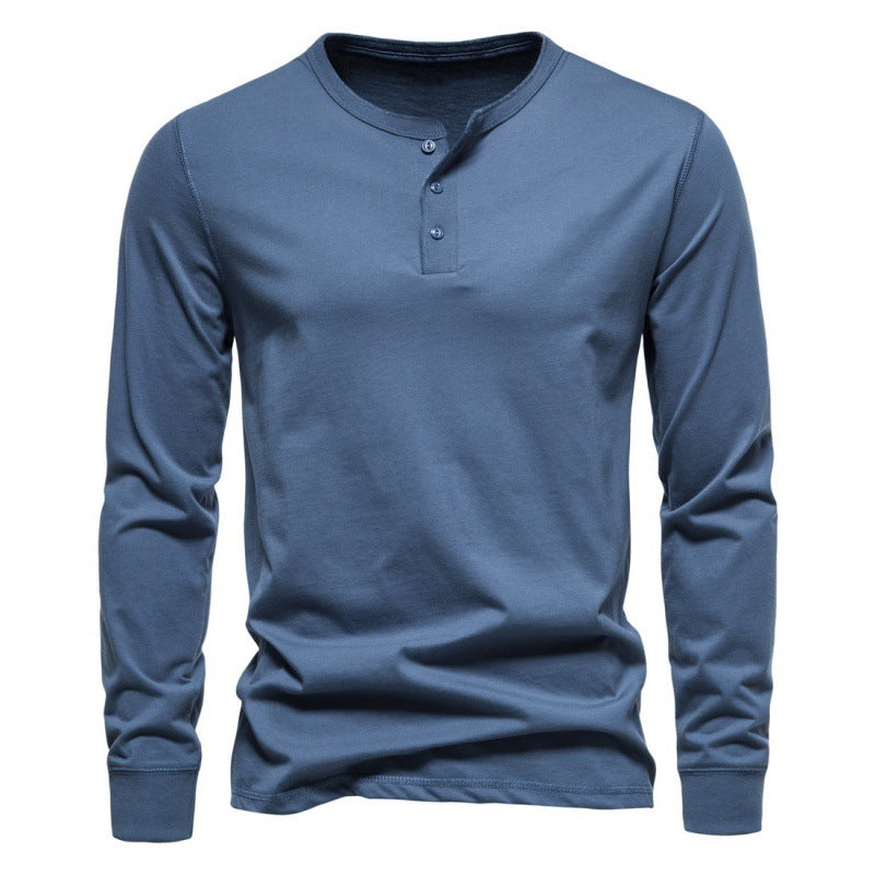 Men's Long Sleeve Shirt with Button Closure and Modern Design Lisslune