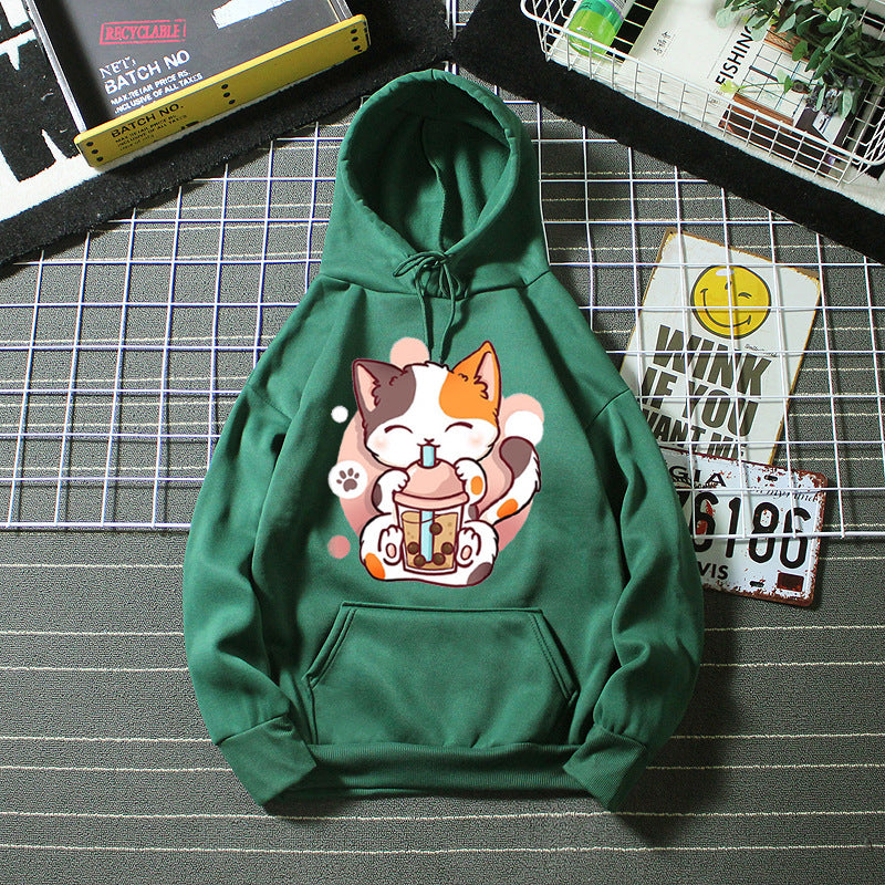 Women's hoodie with playful cat motifs Lisslune