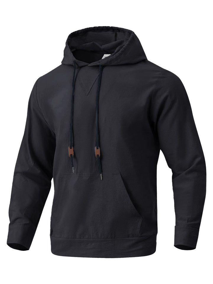 Men's casual hoodie with unique V-design and practical pockets Lisslune