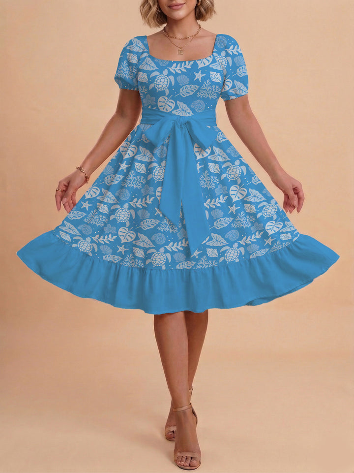 Women's dress with tailored fit and playful floral pattern Lisslune