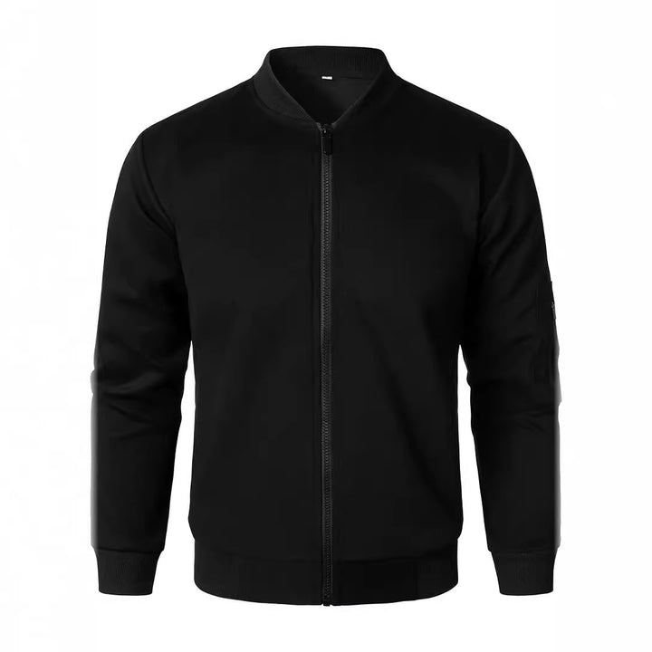 Men's Sporty Bomber Jacket with Innovative Zipper Lisslune