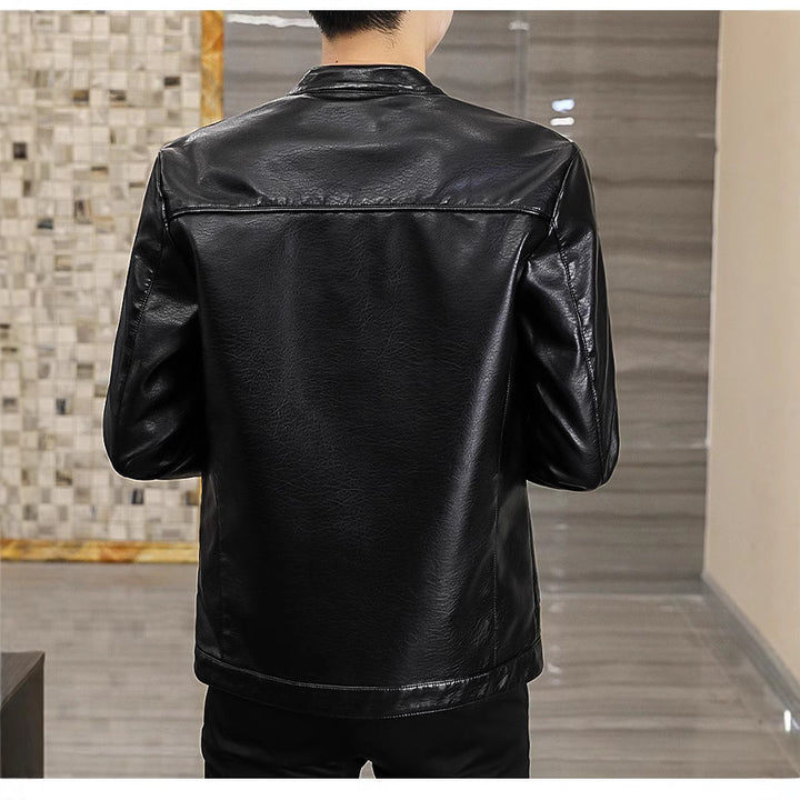 Men's Stylish Synthetic Leather Jacket Lisslune