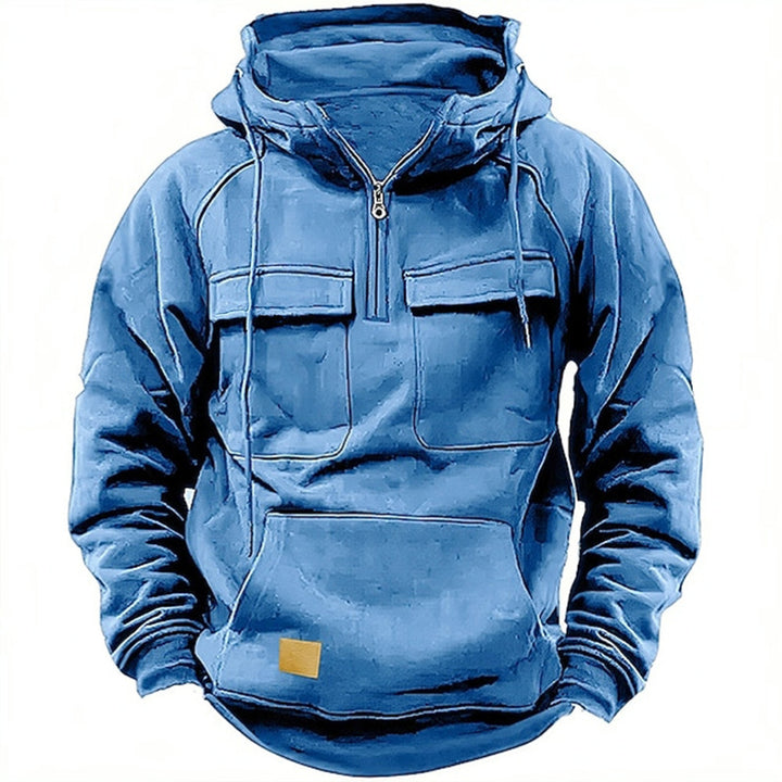 Men's sporty hoodie in utility style with practical pockets Lisslune