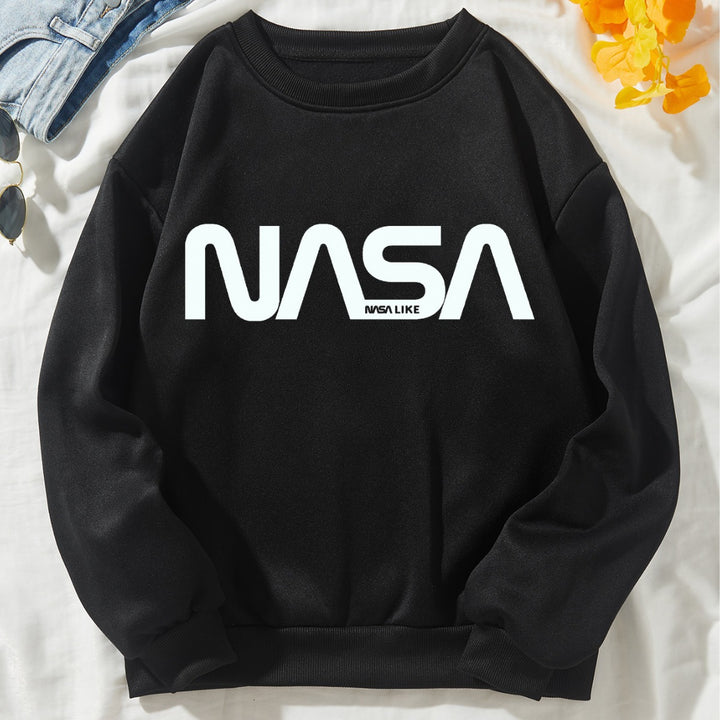 Women's casual sweatshirt with grand NASA logo Lisslune