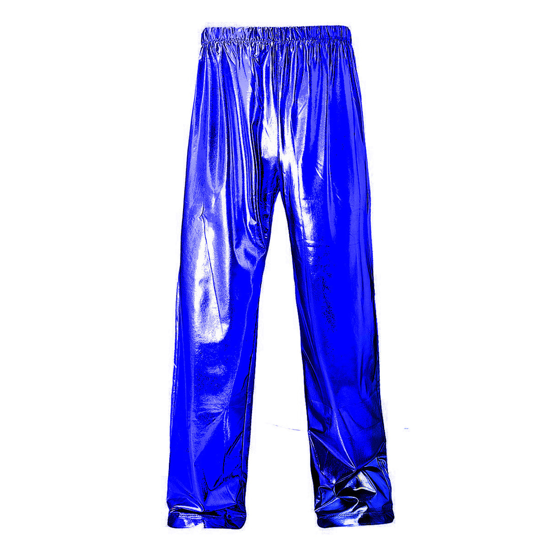 Men's shiny leisure pants with elastic waistband Lisslune