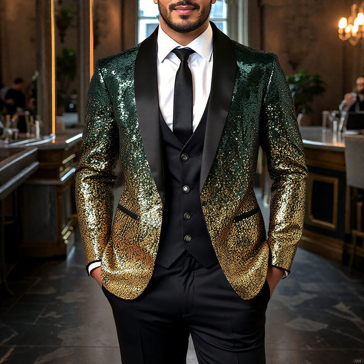 Men's glittering sequin blazer Lisslune