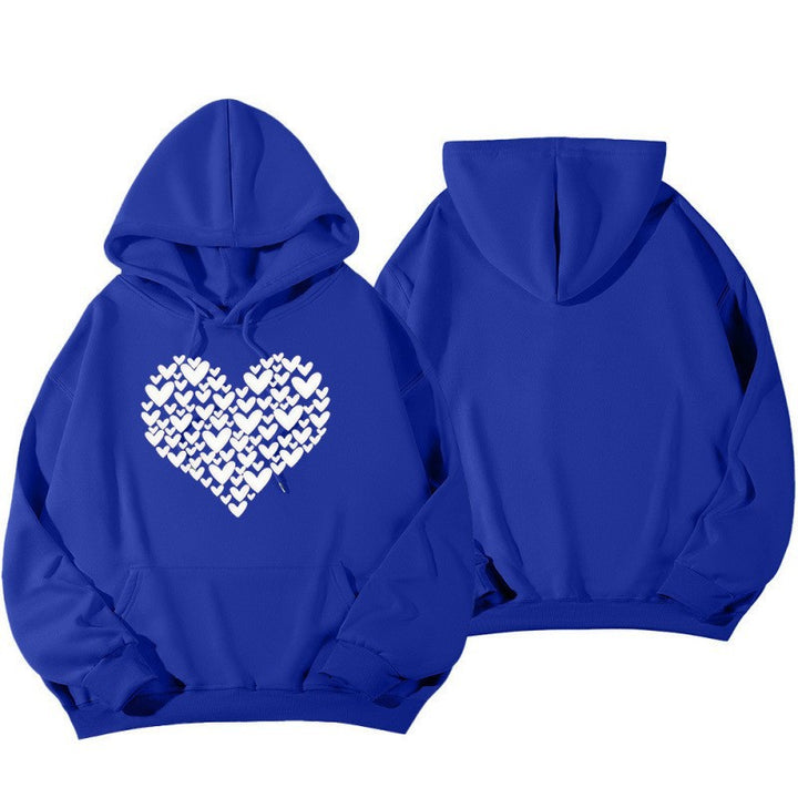 Women's Hoodie Sweatshirt with Large Heart Design Lisslune