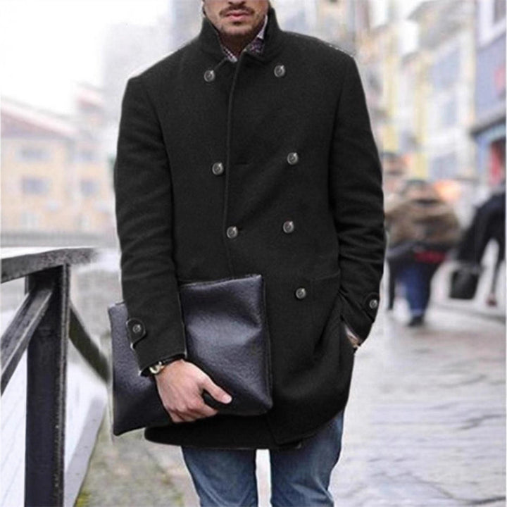Men's elegant winter coat with double button placket and warming inner lining Lisslune