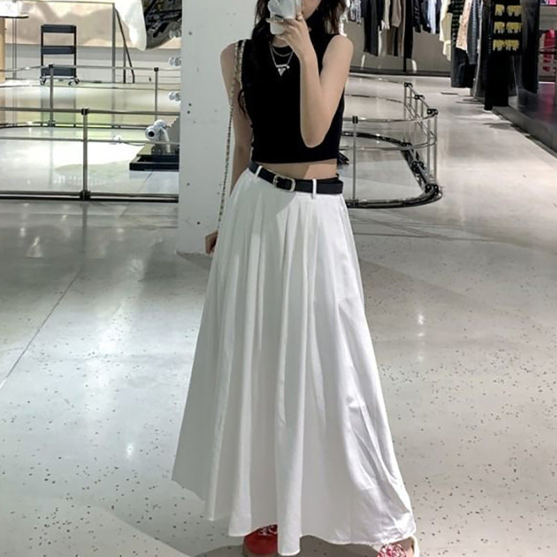 Women's crop top with elastic waistband and asymmetrical neckline Lisslune