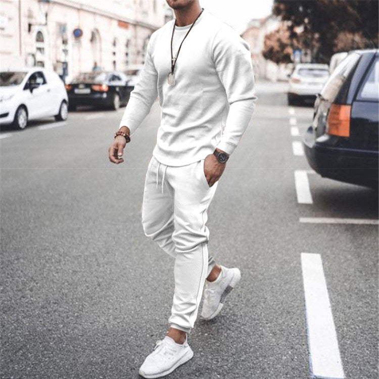 Men's sporty leisure set with long-sleeved outerwear and comfortable joggers Lisslune