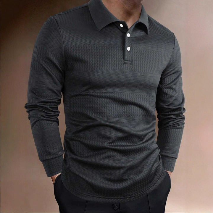 Men's Long Sleeve Polo Shirt Lisslune
